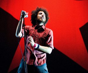 Zach De La Rocha of Rage Against The Machine performing live at Leeds Festival on 23rd August 2008. (Photo by Chris Saunders/Photoshot/Getty Images)