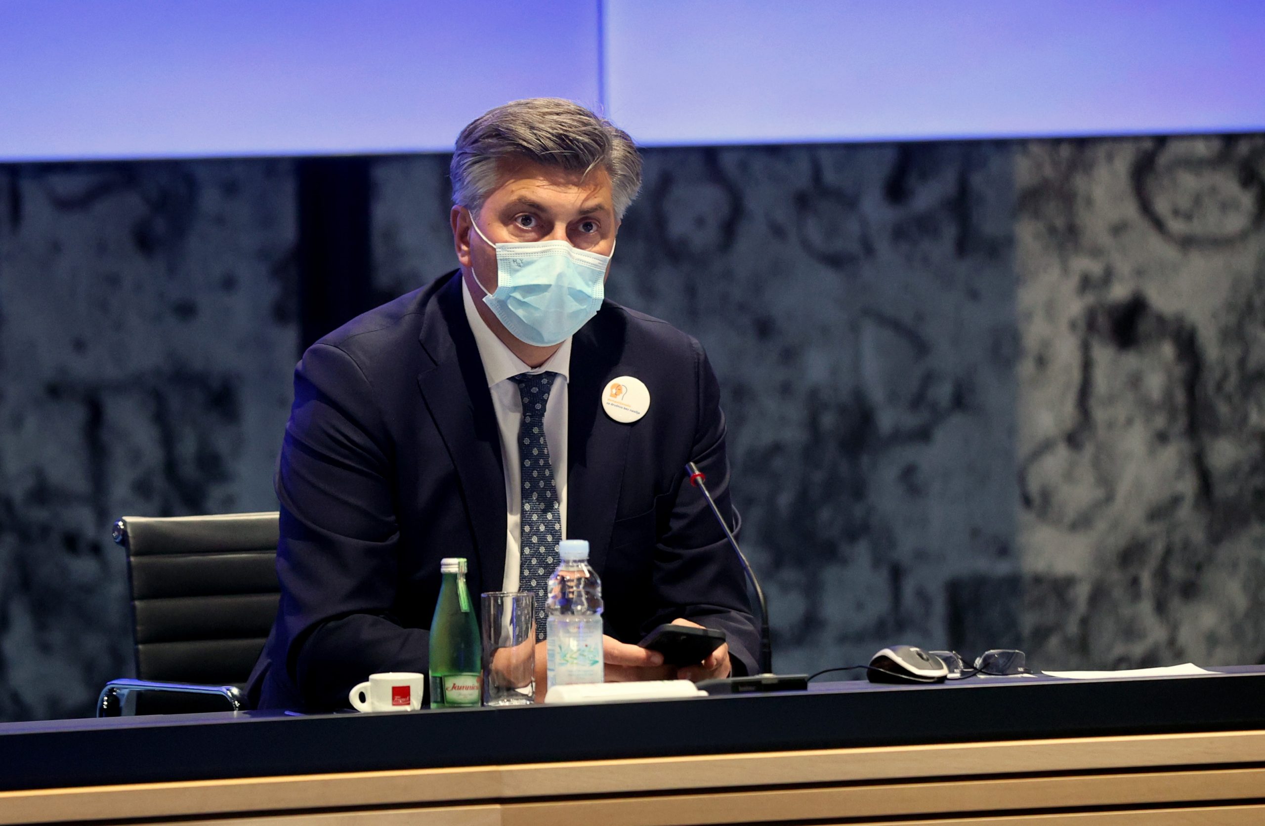 Zagreb, 9.6.2021 - Predsjednik Vlade Andrej Plenković sastao se s predstavnicama udruga koje brinu o žrtvama obiteljskoga nasilja.
Foto HINA/ Dario GRZELJ/ dag
