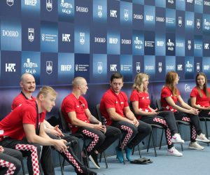 Osijek, 09.06.2021 - Konferencija za medije povodom poèetka Svjetskog kupa u gimnastici DOBRO World Cup Osijek, koji se odrava 12.-13.6.2021. godine. foto HINA/ ik