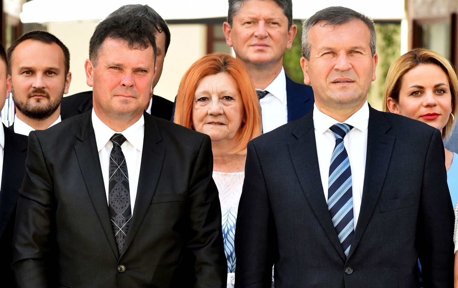 Varadin, 24.6.2021.- HDZ-ov Josip Krianiæ jednoglasno je izabran za predsjednika Skuptine Varadinske upanije na konstituirajuæoj sjednici u èetvrtak. Na slici Josip Krianiæ i upan Anðelko Strièak. 
foto HINA/  Sinia KALAJDIJA/ ua