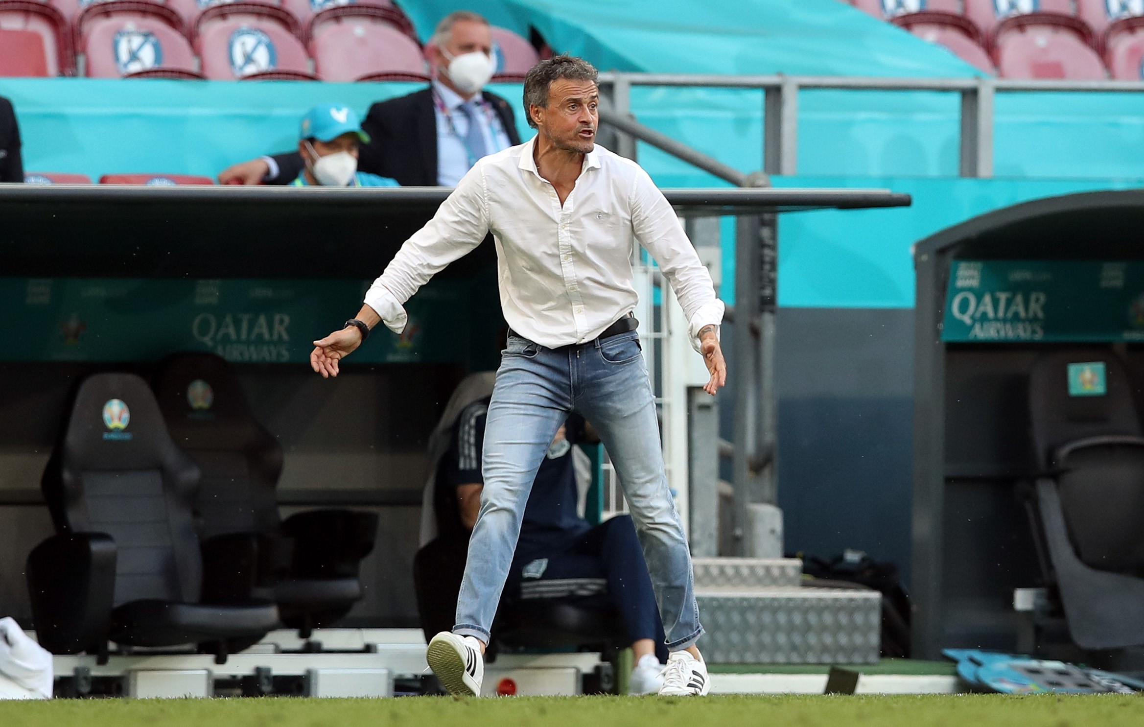 Kopenhagen, 28.06.2021 - Utakmica osmine finala Europskog nogometnog prvenstva: Hrvatska - panjolska na Parken stadionu u Kopenhagenu. Na slici panjolski izbornik Luis Enrique.
foto HINA/ Daniel KASAP/ ds
