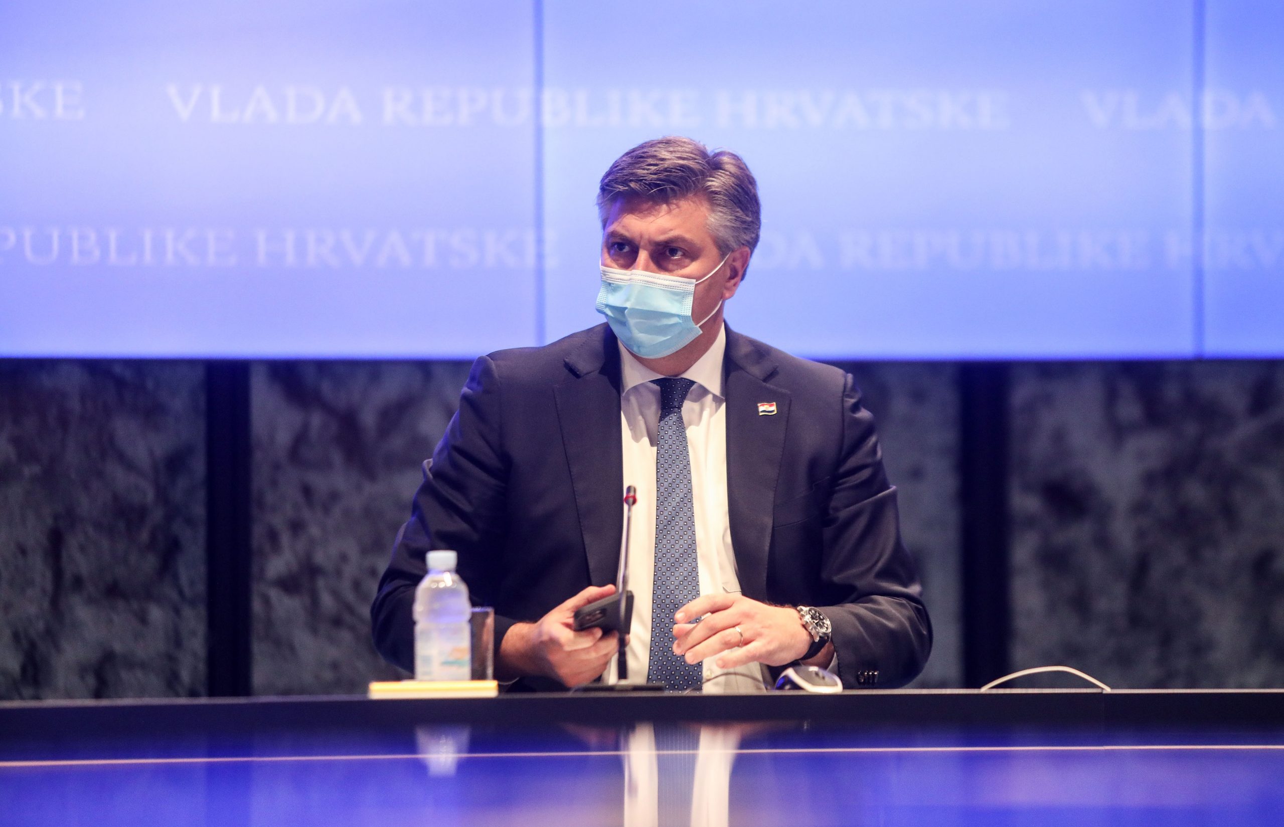 1.4.2021., Zagreb - U Nacionalnoj i sveucilisnoj knjiznici odrzan je sastanak uzeg kabineta Vlade RH.
Photo: Marin Tironi/PIXSELL