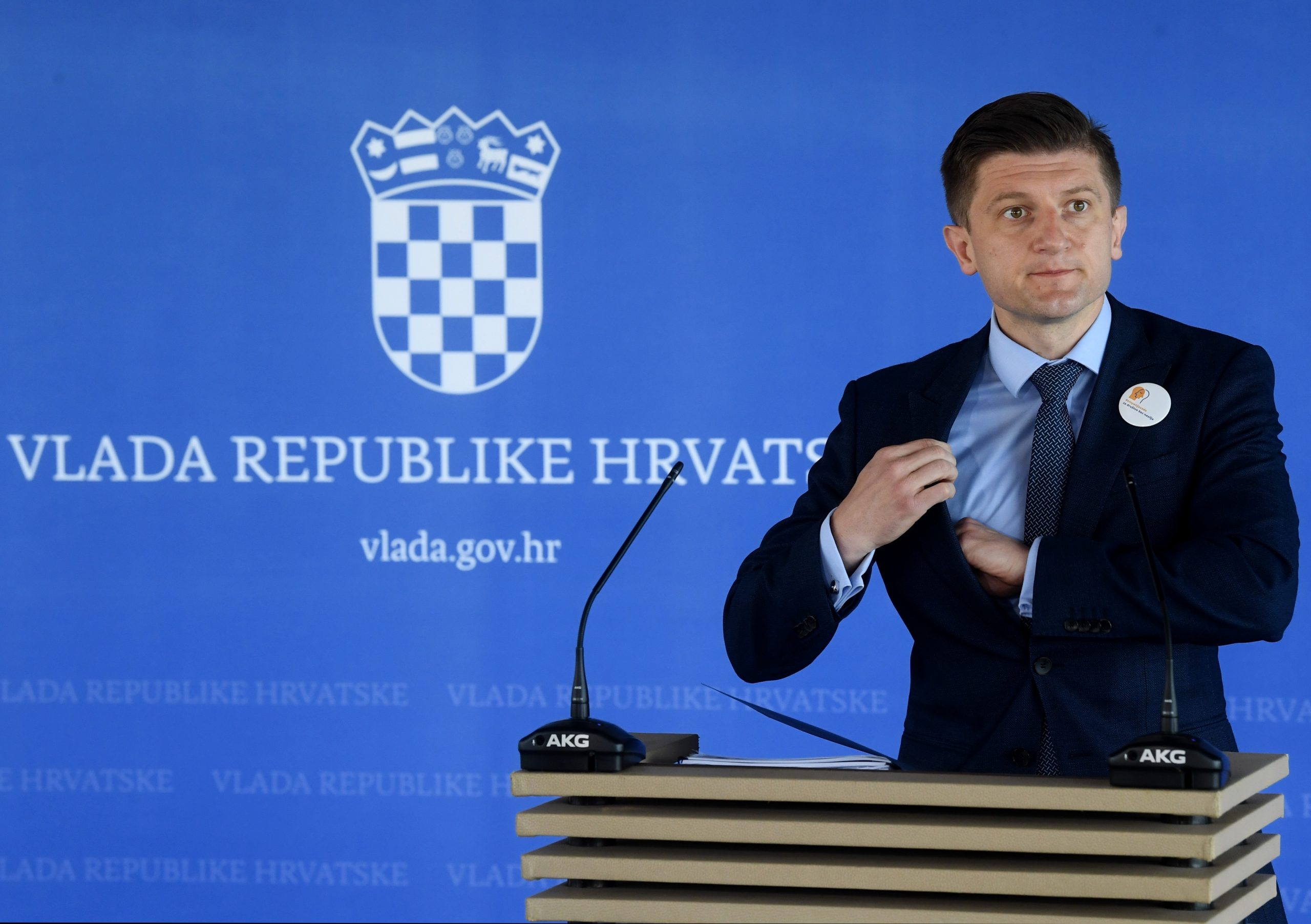 02.06.2021., Zagreb - Izjava ministra Zdravka Marica nakon sjednice vlade. 
Photo: Marko Lukunic/PIXSELL