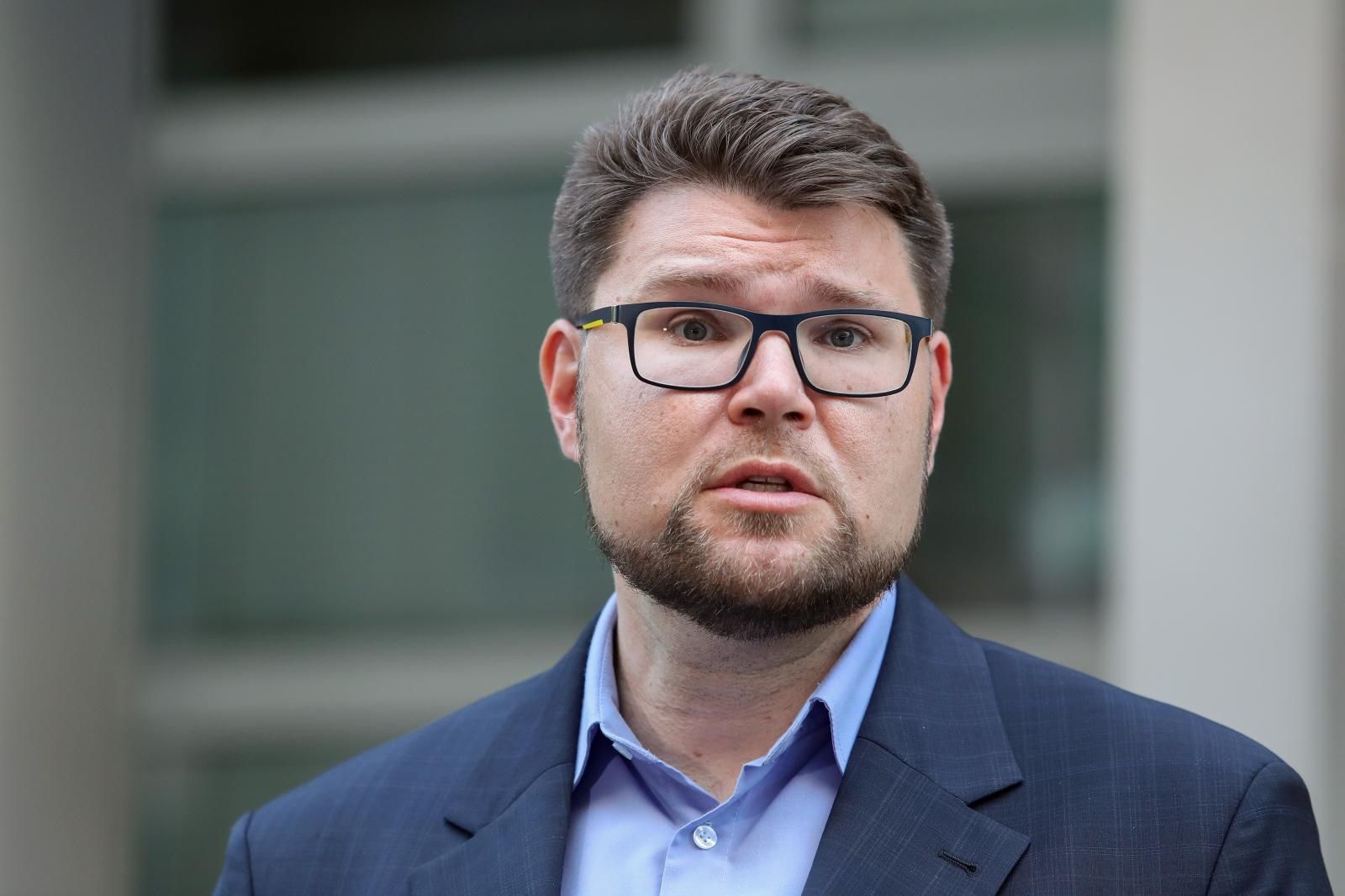 02.06.2021., Zagreb - Predsjednik SDP-a Pedja Grbin dao je izjavu medijima prije sjednice Predsjednistva stranke. Photo: Luka Stanzl/PIXSELL