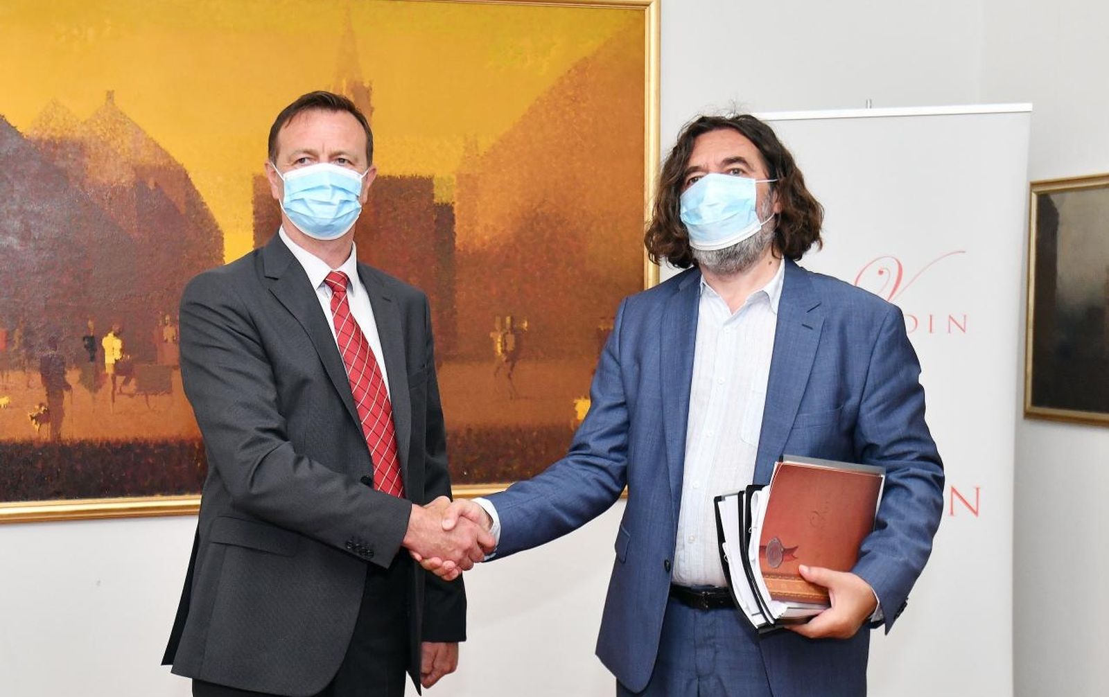 08.06.2021., Varazdin- Novi gradonacelnik Neven Bosilj na primopredaji vlasti od Ivana Cehoka.
Photo: Vjeran Zganec Rogulja/PIXSELL