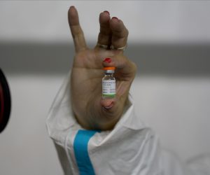 09, February, 2021, Belgrade - At the Belgrade fair, the revaccination of citizens with the chinese vaccine, manufactured by Sinofarm, against the COVID-19 virus began after a period of 21 days after the first dose of the vaccine. Photo: Antonio Ahel/ATAImages

09, februar, 2021, Beograd - Na Beogradskom sajmu pocela je revakcinacija gradjana kineskom vakcinom, proizvodjaca Sinofarm, protiv virusa COVID-19 nakon protoka roka od 21 dana nakon prve doze vakcine. Photo: Antonio Ahel/ATAImages