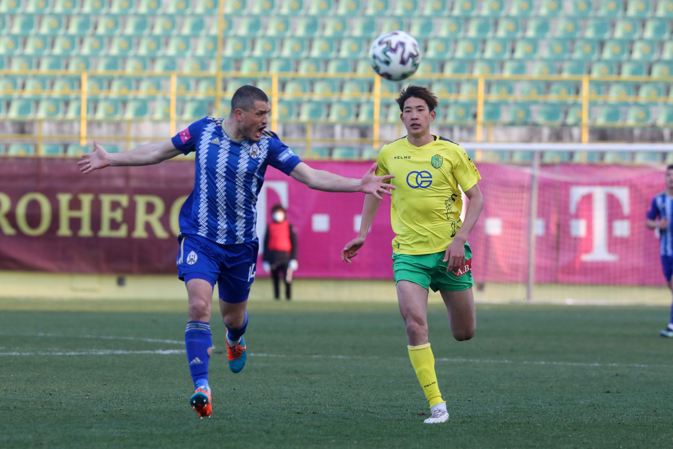 10.03.2021., stadion Aldo Drosina, Pula - Hrvatski Telekom Prva liga, 16. kolo, NK Istra 1961 - NK Lokomotiva. Kyriakos Papadopoulos, Taichi Hara Photo: Srecko Niketic/PIXSELL
