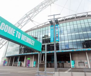 10.06.2021., Stadion Wembley, London, Engleska - UEFA Europsko prvenstvo 2020, Stadion Wembley na kojem ce se odigrati utakmica 1. kola skupine D izmedju reprezentacije Engleske i Hrvatske. Wembley Stadium je nogometni stadion u Londonu (Wembley, London Borough of Brent). Stadion je drugi po broju sjedecih mjesta u Europi, odmah iza Camp Noua u Barceloni i prvi po velicini natkrivenih stadiona na svijetu. Broj sjedecih mjesta varira ovisno o dogadjaju: 90000 (nogomet i ragbi), 75000 sjedecih mjesta i 15.000 stojecih (koncert) te 68400 do 72000 (atletika). Stadion je i najskuplji na svijetu do danas s cijenom gradnje od 798 milijuna britanskih funti. Stadion je izgradjen na mjestu staroga Wembleya, koji je srusen 2003. Kao datum zavrsetka gradnje stadiona navodi se 9. ozujka 2007. godine, kada su kljucevi stadiona predani nogometnom savezu Engleske. 
Photo: Luka Stanzl/PIXSELL