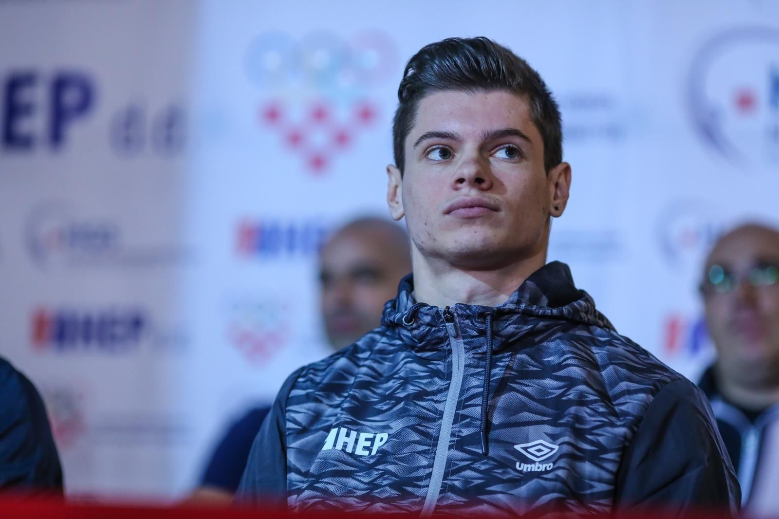 10.10.2017., Zagreb - Konferencija za medije novog svjetskog prvaka na preci, hrvatskog gimnastickog reprezentativca Tina Srbica. Jakov Vlahek.                                    
Photo: Igor Soban/PIXSELL
