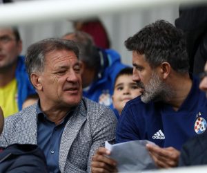10.10.2019., Zepce, Bosna i Hercegovina - Povodom 100. obljetnica nogometnog kluba Zepce odigrana je utakmica protiv Dinama iz Zagreba. Zdravko i Zoran Mamic. 
Photo: Armin Durgut/PIXSELL