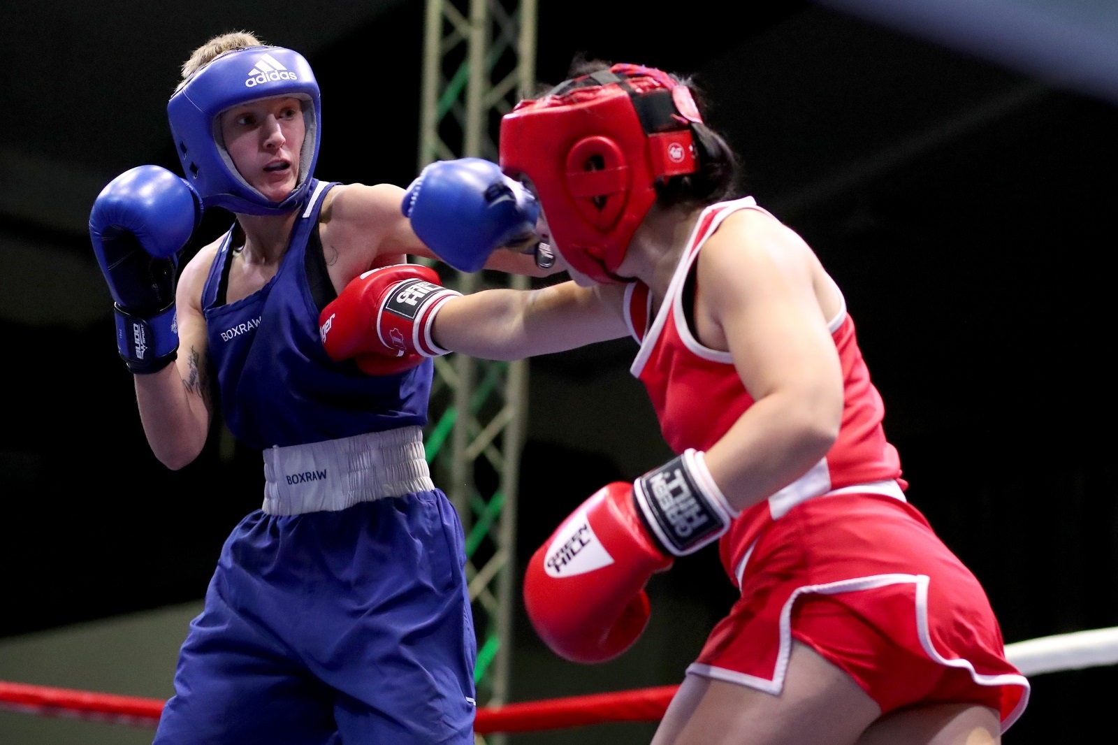 10.10.2020., Zagreb - Medjunarodni turnir u boksu Grand Prix Zagreb 2020. Finale.Zene 61kg-54kg, Dragana Golic, Srbija - Nikolina Cacic, Hrvatska.
Photo: Igor Kralj/PIXSELL