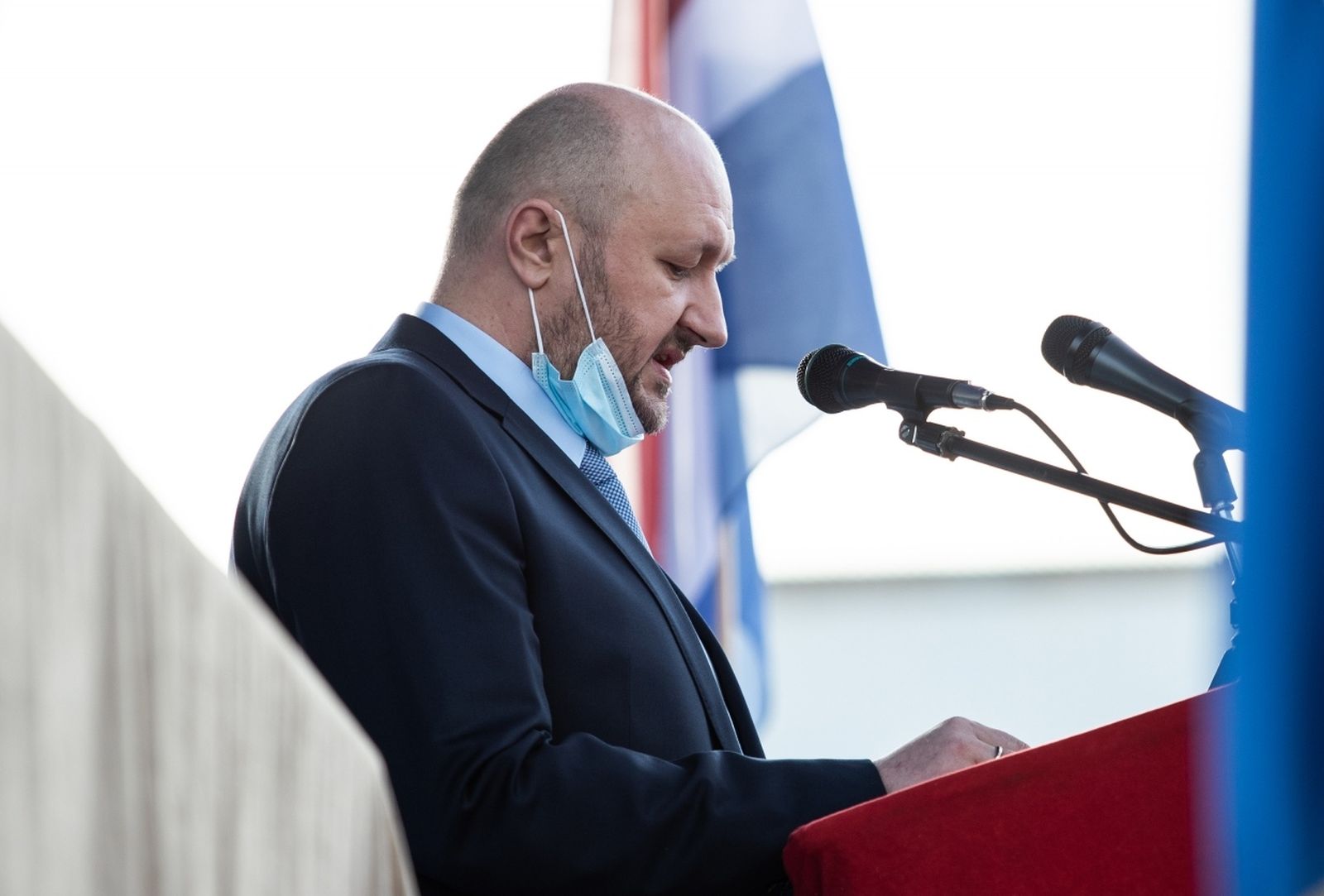 11.03.2021., Split - U Brodogradjevnoj industriji Split odrzano je porinuce novogradnje 485, putnickog broda za krstarenja polarnim podrucjima, koji ce nositi ime ''Janssonius''. Rijec je o brodu za polarne ekspedicije, koji je ugovoren za narucitelja tvrtku Oceanwide Expeditions, specijaliziranu za ekspedicijska putovanja na Antarktiku i Arktik. Tomislav Debeljak, predsjednik Uprave DIV grupe
Photo: Milan Sabic/PIXSELL