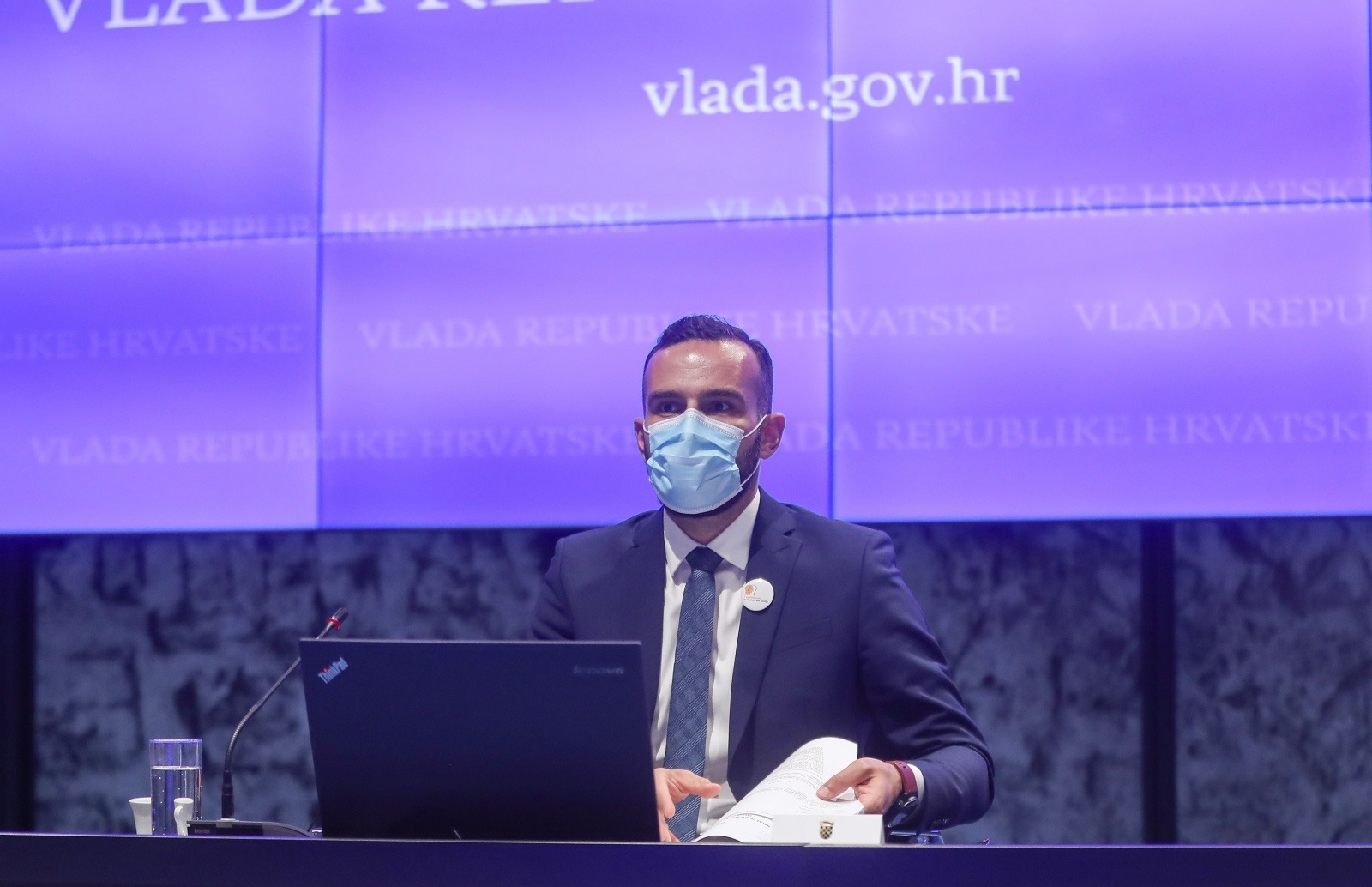 11.06.2021., Zagreb - Odrzana prva sjednica  nacionalnog vijeca za razvoj socijalnih politika. Predsjednik Vijeca i ministar  Jospi Aldrovic odrzao je predstavljanje Akcijskog plana za unapredjenje sustava socijalne skrbi. Photo: Zeljko Lukunic/PIXSELL