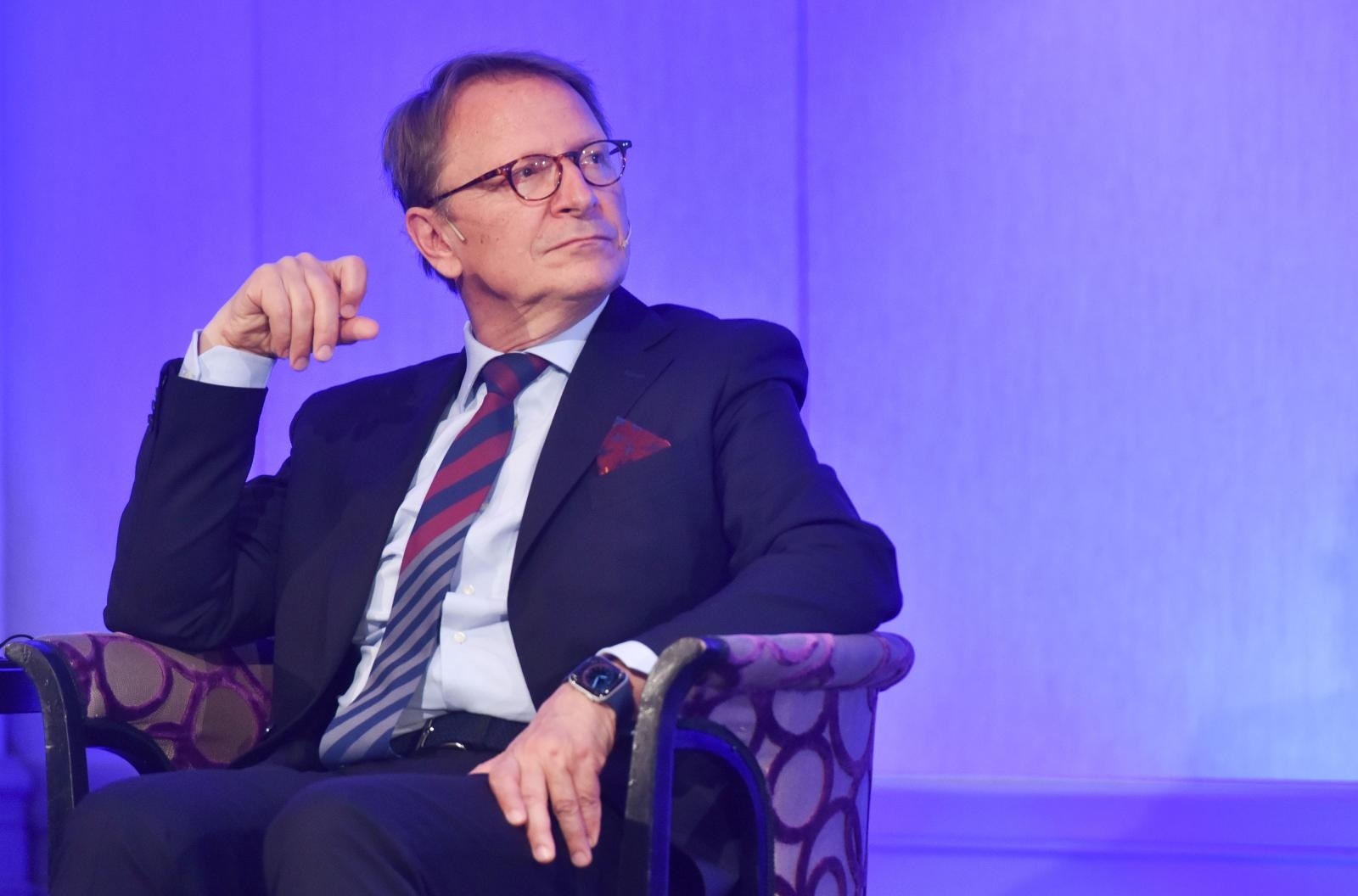 14.4.2021., Zagreb - U Hotelu Sheraton organizirana je Brainstorm konferencija DTC 2021. Prva panel diskusija na temu "Zasto i kako razvijati pametne industrije u Hrvatskoj koristeci iskustva drugih zemalja".
Bojan Jerbic Photo: Davorin Visnjic/PIXSELL