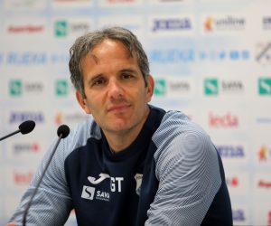 14.06.2021., Rijeka - Press konferencija HNK Rijeka na Rujevici na kojoj su govorili  trener Goran Tomic i igrac Nino Galovic.
Photo: Goran Kovacic/PI. XSELL