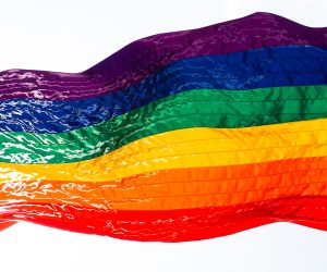 14.06.2021., Split - Pripadnici LGBT zajednice u Splitu jutros su na Matejuski podigli zastavu duginih boja.
Photo: Milan Sabic/PIXSELL