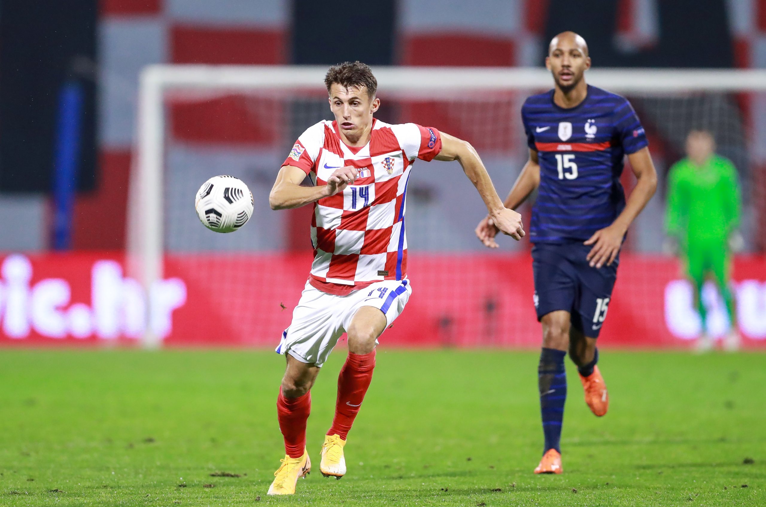 14.10.2020., stadion Maksimir, Zagreb - UEFA Liga nacija, 4. kolo grupe 3, skupine A, Hrvatska - Francuska. Ante Budimir Photo: Sanjin Strukic/PIXSELL