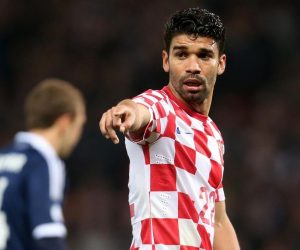15.10.2013., Hampden Park, Glasgow, Skotska - Kvalifikacijska nogometna utakmica za Svjetsko prvenstvo 2014. u Brazilu, skupina A, Skotska - Hrvatska. Eduardo Da Silva.
Photo: Slavko Midzor/PIXSELL