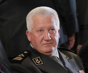 17.10.2017., Zagreb - U MORH-u, na Trgu kralja Petra Kresimira odrzana je sredisnja svecanost u povodu obiljezavanja 26. obljetnice Glavnog stozera Oruzanih snaga RH (GS OSRH). Domagoj Domazet Loso, Pavo Miljavac. 
Photo: Tomislav Miletic/PIXSELL
