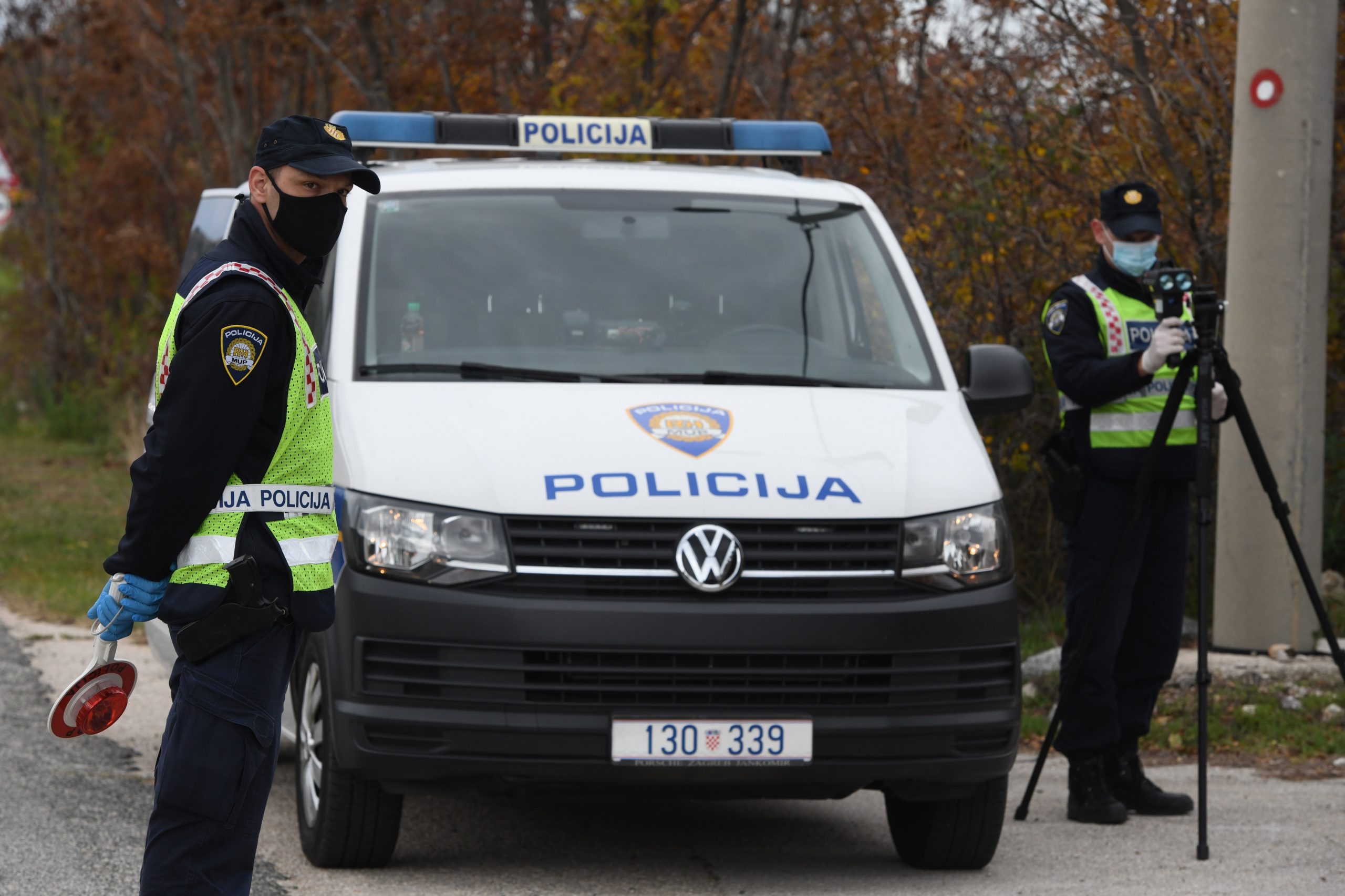 20.11.2020., Boraja - Policijska akcija nadzora brzine na podrucju cijele Sibensko-kninske zupanije.
Photo: Hrvoje Jelavic/PIXSELL