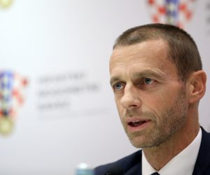 20.12.2016., Hotel DoubleTree by Hilton, Zagreb - 
Zajednicka konferencija za medije predsjednika UEFA-e Aleksandera Ceferina i predsjednika HNS-a Davora Sukera.
Photo: Igor Kralj/PIXSELL