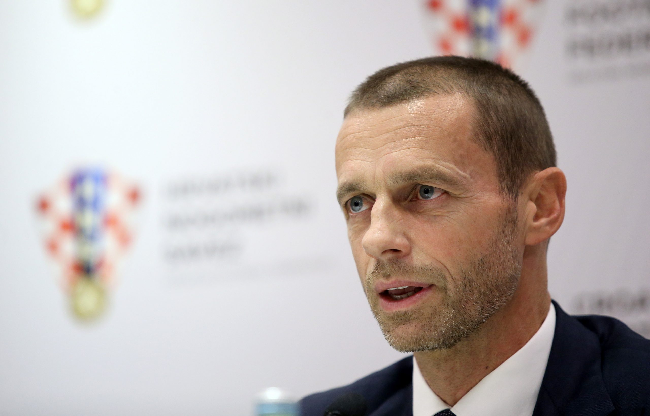 20.12.2016., Hotel DoubleTree by Hilton, Zagreb - 
Zajednicka konferencija za medije predsjednika UEFA-e Aleksandera Ceferina i predsjednika HNS-a Davora Sukera.
Photo: Igor Kralj/PIXSELL