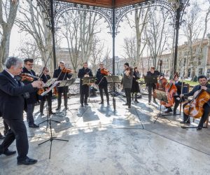 21.03.2021., Zagreb - Koncert Zagrebackih solista u glazbenom paviljonu na Zrinjevcu koji se odrzava u povodu prvog dana proljeca.
Photo: Tomislav Miletic/PIXSEL