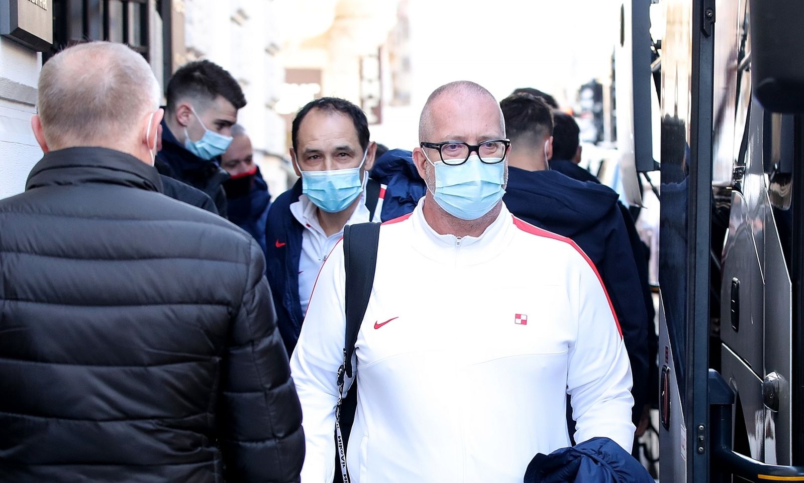 23.03.2021., Zagreb - Hrvatska nogometna reprezantacija autobusom je krenula iz Amadria Park Hotel Capitala u Ljubljanu gdje igramo kvalifikacijsku utakmicu za odlazak na SP u Katar. 
Photo: Goran Stanzl/PIXSELL