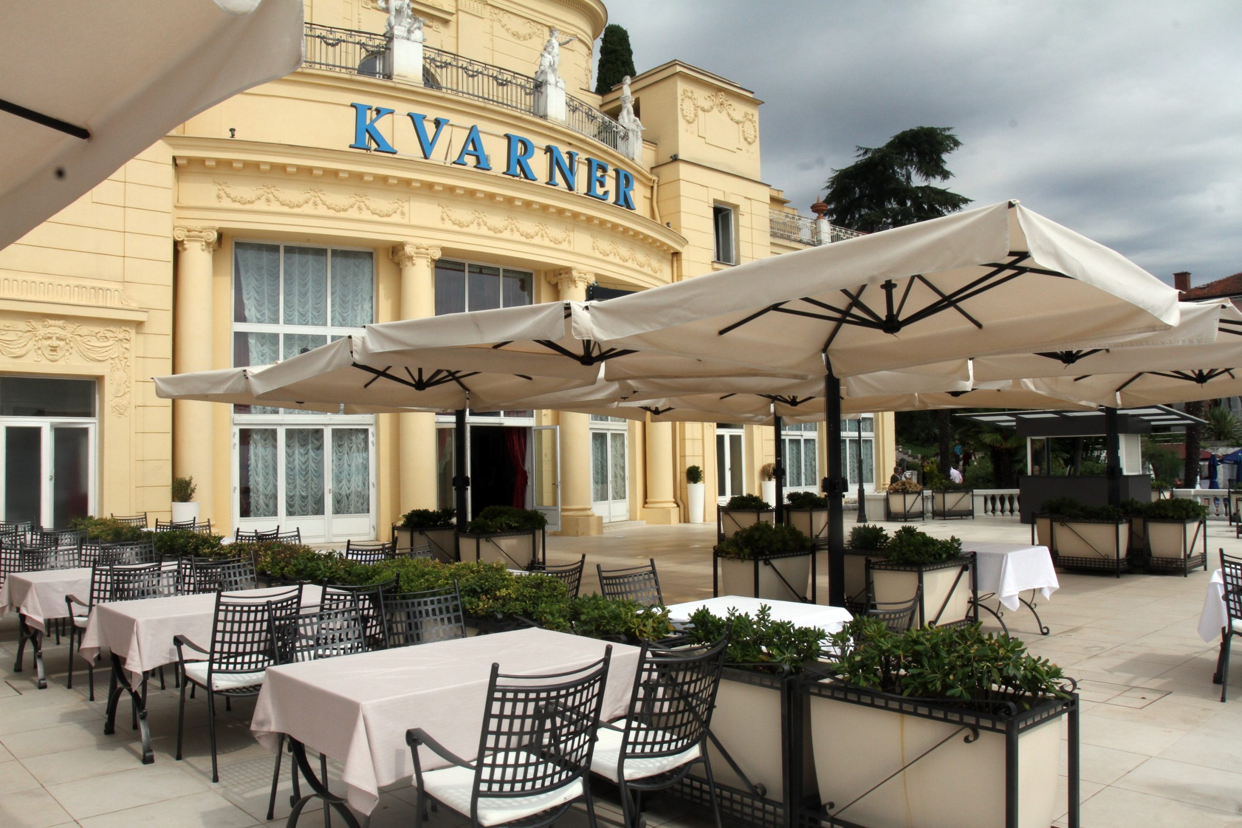 25.08.2015., Opatija - Remisens Premium Hotel Kvarner  prvi je hotel na jadranskoj obali. Izgradjen je 1884. godine, a njegova arhitektura slovi kao sinonim za eleganciju i profinjenost opatijskih hotela. Photo: Goran Kovacic/PIXSELL