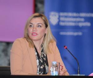 28.05.2021., Zagreb - U prostoru Nacionalne sveucilisne knjiznice odrzana je dodjela Drzavne nagrade za sport Franjo Bucar za 2020. godinu. Ministrica Nikolina Brnjac. 
Photo: Tomislav Miletic/PIXSEL