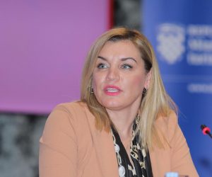 28.05.2021., Zagreb - U prostoru Nacionalne sveucilisne knjiznice odrzana je dodjela Drzavne nagrade za sport Franjo Bucar za 2020. godinu. Ministrica Nikolina Brnjac. 
Photo: Tomislav Miletic/PIXSEL