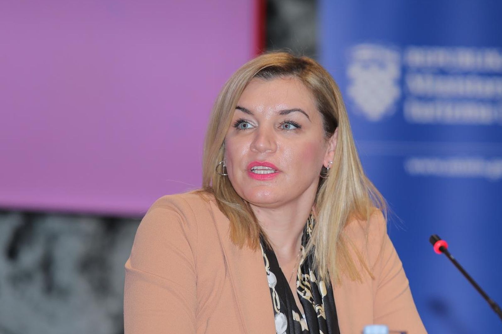 28.05.2021., Zagreb - U prostoru Nacionalne sveucilisne knjiznice odrzana je dodjela Drzavne nagrade za sport Franjo Bucar za 2020. godinu. Ministrica Nikolina Brnjac. 
Photo: Tomislav Miletic/PIXSEL
