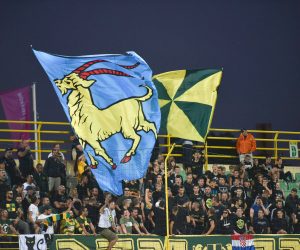 29.09.2019., stadion Aldo Drosina, Pula - Hrvatski Telekom Prva liga, 10. kolo, NK Istra 1961 - HNK Hajduk. Navijaci Istre, Demoni. Photo: Dusko Marusic/PIXSELL
