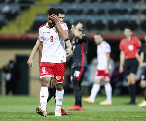30.03.2021., stadion HNK Rijeka, Rijeka - Kvalifikacije za FIFA Svjetsko prvenstvo u Katru 2022., skupina H, 3. kolo, Hrvatska - Malta. Kyrian Nwoko. 
Photo: Slavko Midzor/PIXSELL