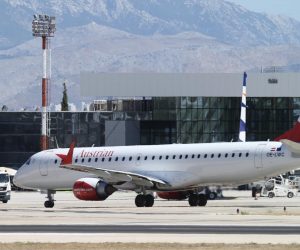 20.08.2020.,Split - Zrakoplov aviokompanije Austrian u zracnoj luci.
Photo: Ivo Cagalj/PIXSELL