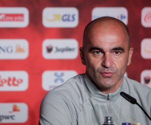 epa09293450 Belgium's head coach Roberto Martinez attends a press conference during the UEFA EURO 2020 soccer tournament in Tubize, Belgium, 22 June 2021.  EPA/STEPHANIE LECOCQ