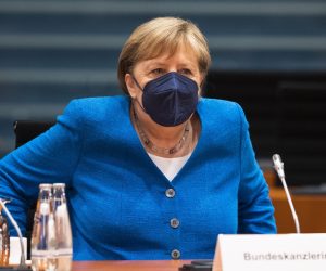 epa09312692 German Chancellor Angela Merkel arrives for the weekly government cabinet meeting in Berlin, Germany, 30 June 2021. Germany has eliminated many of its pandemic lockdown measures as coronavirus disease (COVID-19) infection rates have plummeted nationwide to single digits and over 50 percent of the population has received a first dose of a vaccine. However authorities are becoming increasingly concerned over a possible fourth wave brought on by the spread of the Delta variant.  EPA/MAJA HITIJ / POOL
