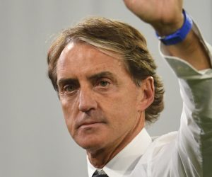 epa09319371 Italy's head coach Roberto Mancini celebrates winning the UEFA EURO 2020 quarter final match between Belgium and Italy in Munich, Germany, 02 July 2021.  EPA/Andreas Gebert / POOL (RESTRICTIONS: For editorial news reporting purposes only. Images must appear as still images and must not emulate match action video footage. Photographs published in online publications shall have an interval of at least 20 seconds between the posting.)