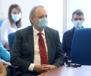Zagreb, 05.07.2021 - Suđenje Branimiru Glavašu i ostalim optuženima za ratni zločin u Osijeku 1991. godine na zagrebačkom Županijskom sudu formalno kreće ispočetka zbog izmjene sudskog vijeća.
. Na fotografiji Branimir Glavaš.  foto HINA/ Daniel Kasap/ dk