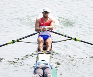 Tokio, 23.07.2021 - Hrvatski veslac Damir Martin tijekom kvalifikacijske utrke samac u veslanju, na veslackoj stazi Sea Forest Waterway. eslac Damir Martin prvi je hrvatski sporta koji je nastupio na Olimpijskim igrama u Tokiju. Martin je pobijedio u prvoj kvalifikacijskoj utrci u disciplini samac, u kojoj brani olimpsko srebro, s vremenom od 7:09.17 minuta.
foto HINA/ Damir SENCAR/ ds