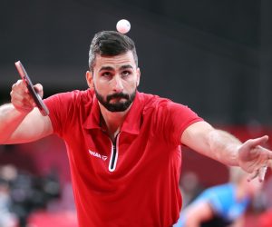 Tokio, 24.07.2021 - Hrvatski stolnotenisac, iskusni Andrej Gacina uspjeno je zapoco nastup na svojim cetvrtim olimpijskim igrama, on je u susretu 1. kola u pojedinacnoj konkurenciji svladao Togoanca Kokoua Dodjia Fannyja sa 4-0 (11-5, 11-6, 11-3, 13-11).
foto HINA/ Damir SENCAR/ ds