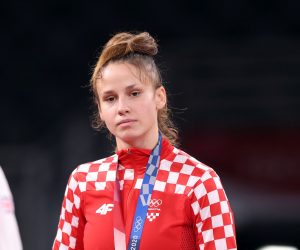 Tokio, 26.07.2021 - Hrvatska tekvondaica Matea Jelic (23) osvojila je naslov olimpijske pobjednice u kategoriji do 67 kilograma na Olimpijskim igrama u Tokiju, u finalu je uspjenija bila od Britanka Lauren Williams sa 25-21.
foto HINA/ Damir SENCAR/ ds