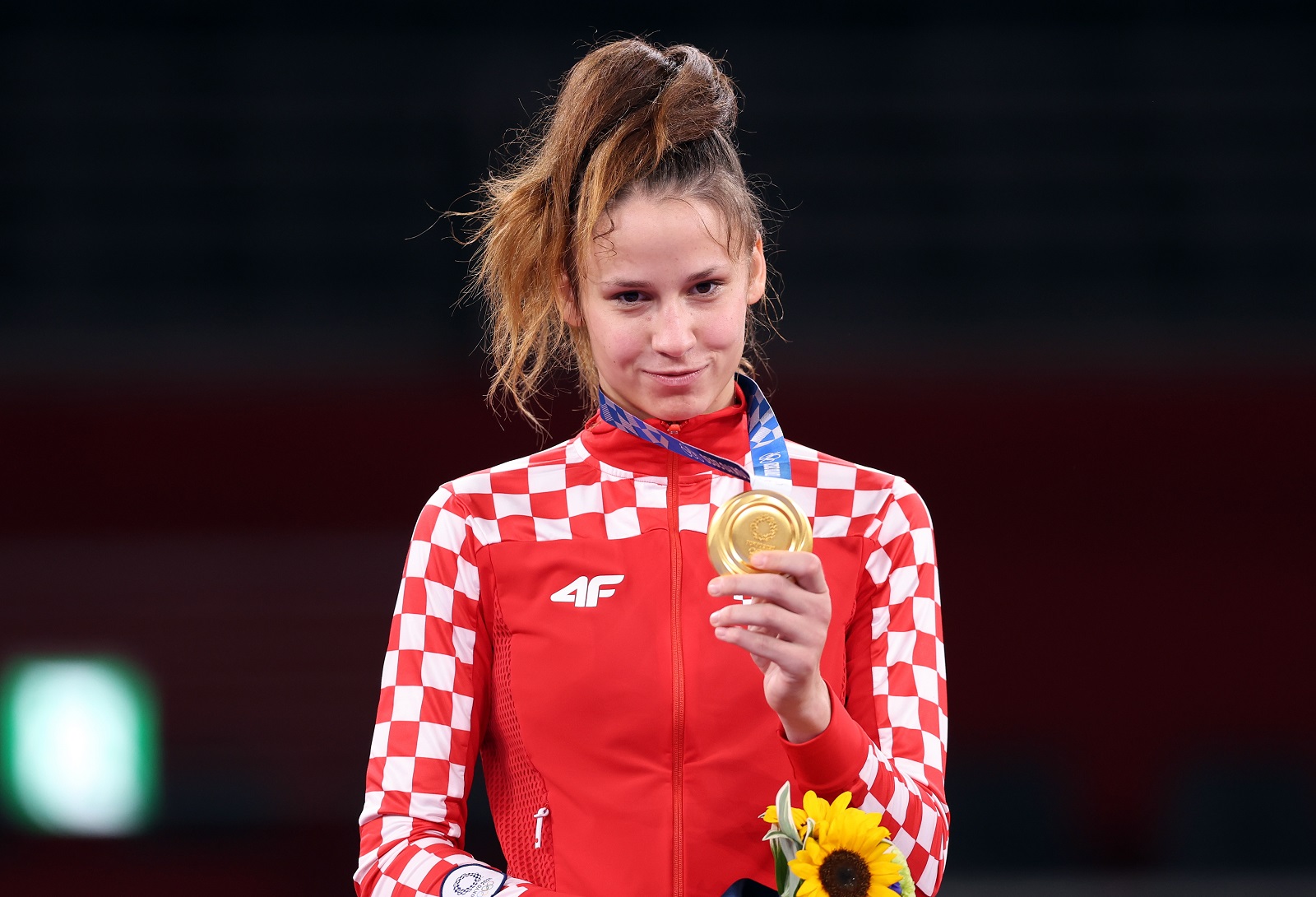 Tokio, 26.07.2021 - Hrvatska tekvondaica Matea Jelic (23) osvojila je naslov olimpijske pobjednice u kategoriji do 67 kilograma na Olimpijskim igrama u Tokiju, u finalu je uspjenija bila od Britanka Lauren Williams sa 25-21.
foto HINA/ Damir SENCAR/ ds