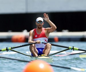 Tokio, 29.07.2021 - Hrvatski veslac Damir Martin drugim mjetom u utrci izborio je plasman u finale samanca na Olimpijskim igrama Tokio 2020.
foto HINA/ Damir SENCAR/ ds