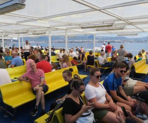 01.07.2020., Split - Trajekt na liniji Split-Supetar s povecanim brojem putnika, uglavnom turista.
Photo: Ivo Cagalj/PIXSELL