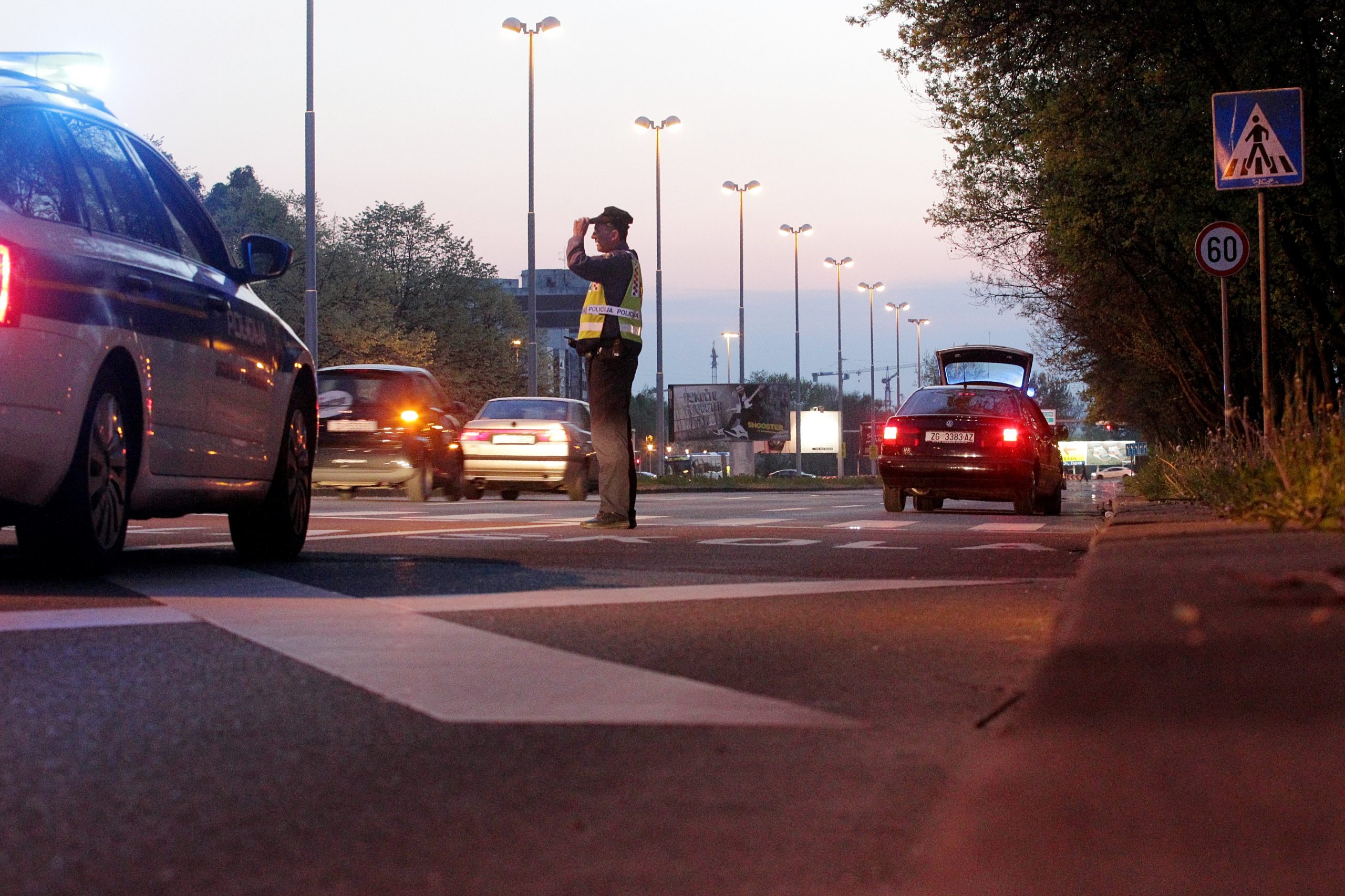 02.04.2017., Zagreb - Nalet osobnog automobila na pjesakinju na zebri u Vatikanskoj ulici. Policija obavlja ocevid. 
Photo: Zeljko Lukunic/PIXSELL