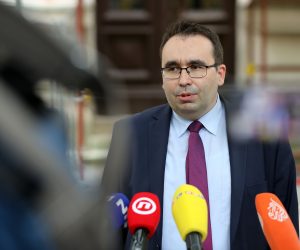 02.07.2021., Zagreb - Odvjetnici privedenih na saslusanje u Zupanijski sud vezano uz aferu oko Bandica dali izjave za okupljenje medije. Sven Miskovic. 
Photo: Jurica Galoic/PIXSELL