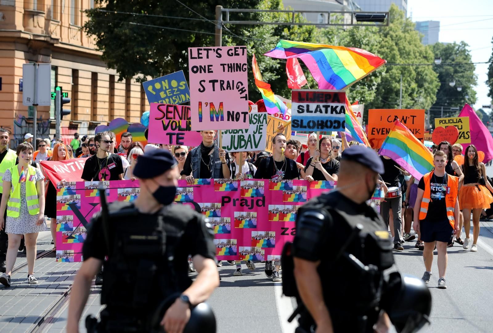 03.07.2021., Zagreb - 20. Povorka ponosa LGBTIQ osoba i obitelji Zagreb Pride 2021 pod sloganom "Prajd zauvijek". Photo: Jurica Galoic/PIXSELL