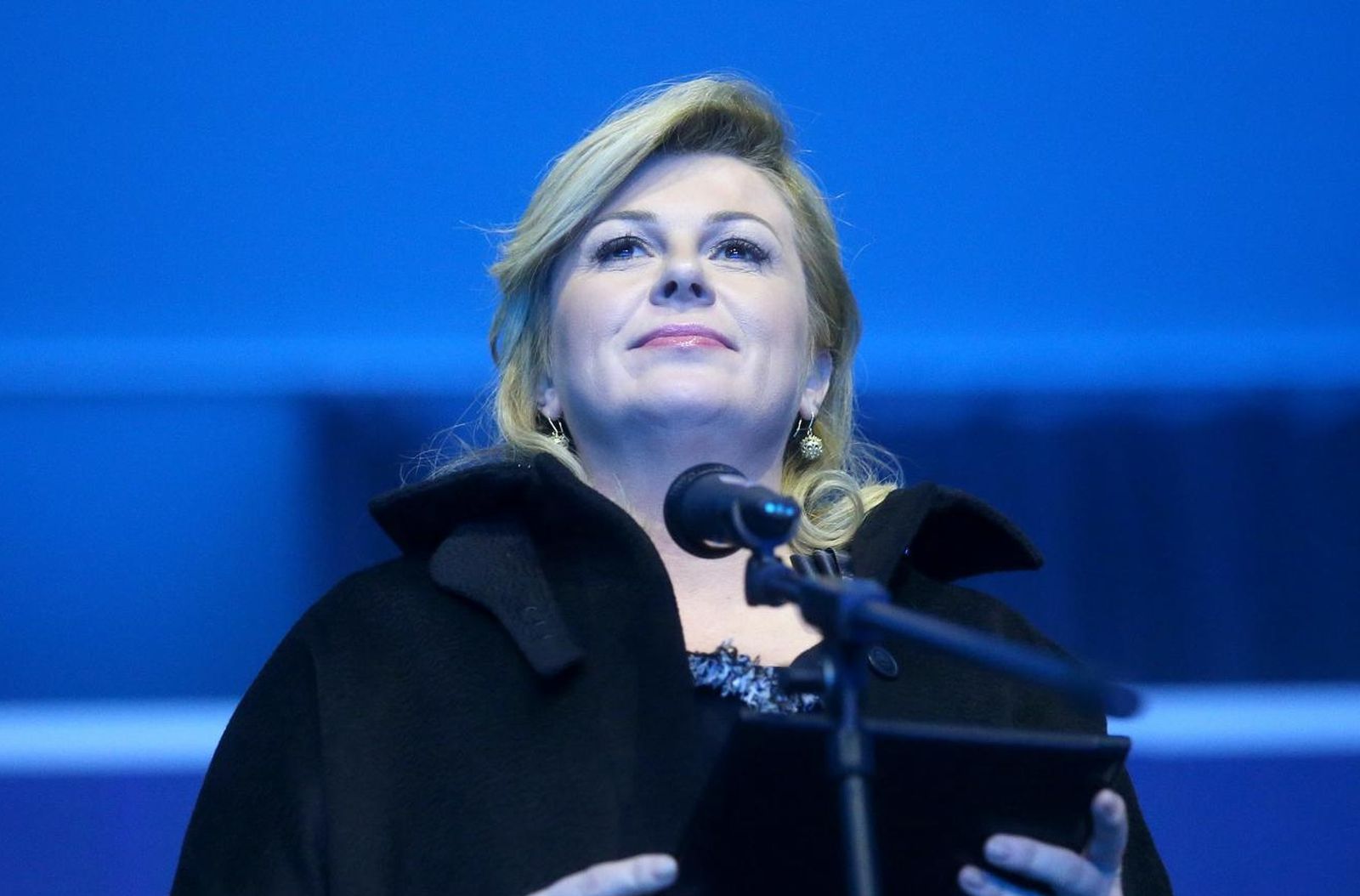 03.12.2015., Zagreb, Ledena dvorana Doma sportova - 48. Zlatna pirueta Zagreba 2015. Predsjednica Kolinda Grabar Kitarovic otvorila je 48. Zlatnu piruetu Zagreb. 
Photo: Igor Kralj/PIXSELL