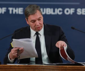 04, June, 2021, Belgrade - Press conference of Aleksandar Vucic, president of Republic of Serbia. Aleksandar Vucic. Photo: Milos Tesic/ATAImages.

04, jun, 2021, Beograd - Konferencija za medije Aleksandra Vucica, predsednika Republike Srbije. . Photo: Milos Tesic/ATAImages.